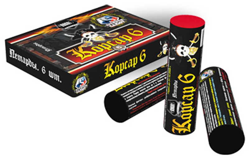 Корсар 6 в одной упаковке 6 бомбочек