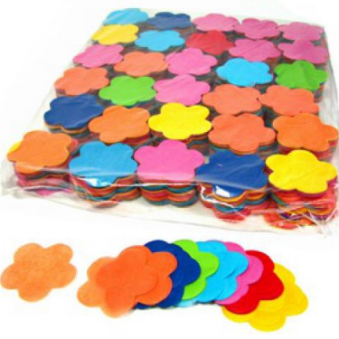 Бумажное конфетти - цветок в мультицвете