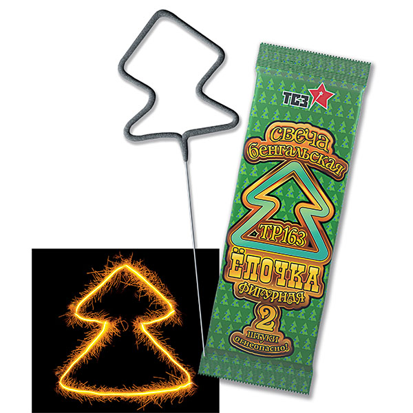 Бенгальские огни фигурные "Елочка"