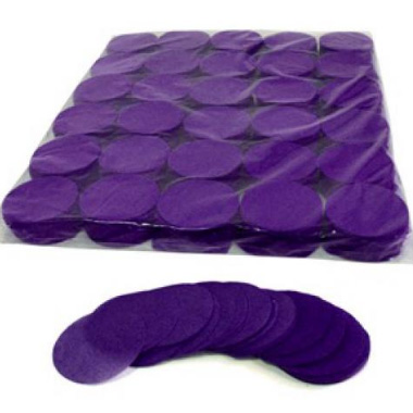 Бумажное конфетти - сиреневое круглое