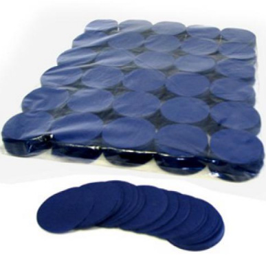 Бумажное конфетти - синие круглое